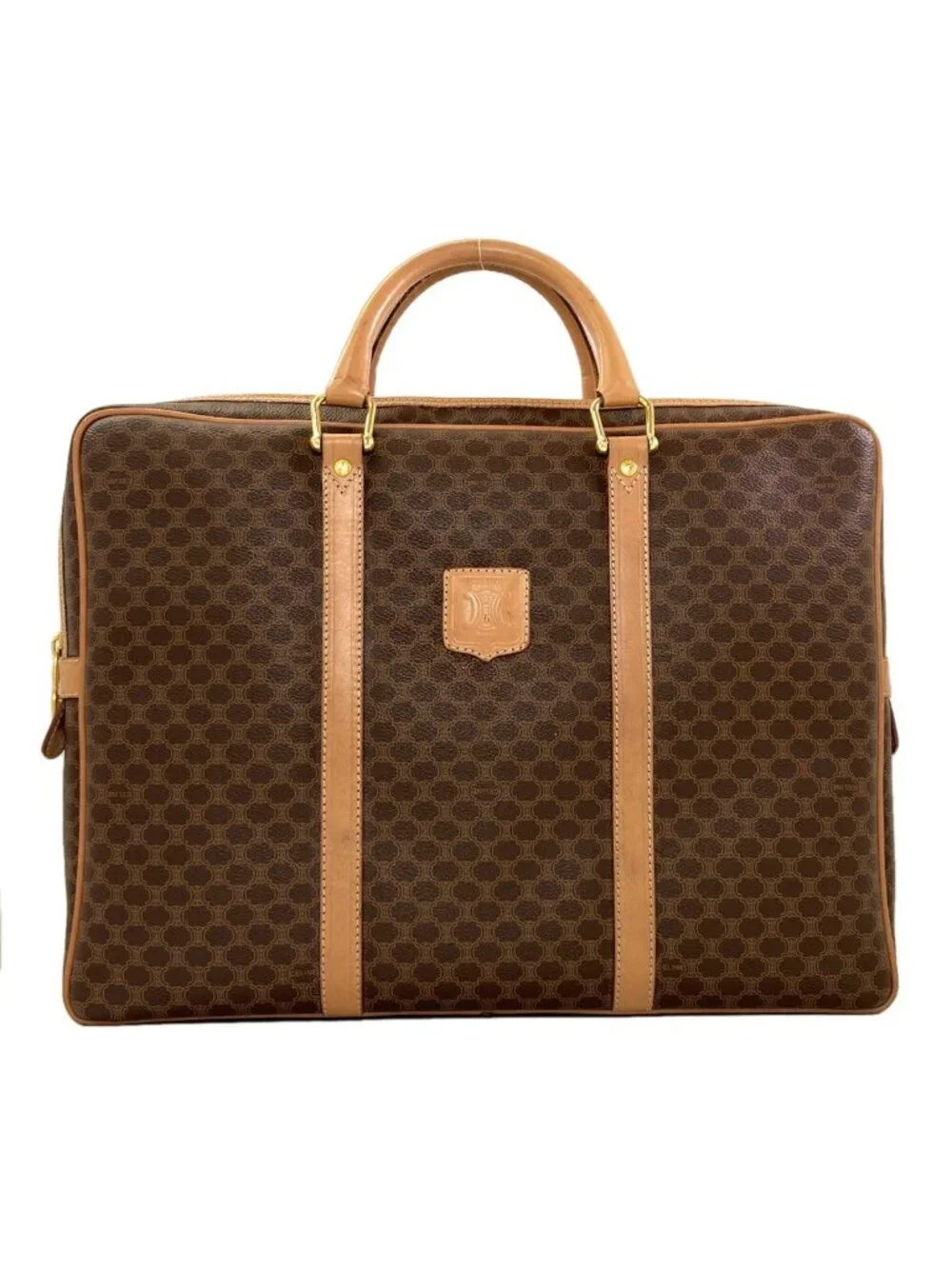 Celine Macadam Pattern Business Bag Leather